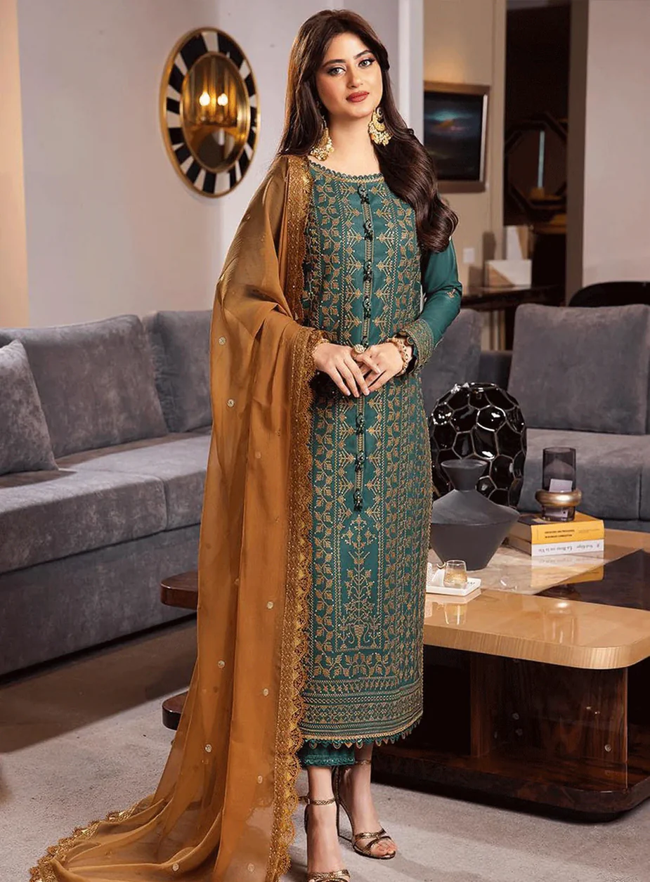 Premium Embroidered 3 Piece Lawn Suit | Unstitched Lawn Suits Pakistan